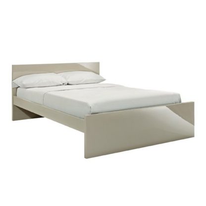 An Image of Curio Stone High Gloss Finish King Size Bed