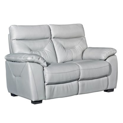 8b6c013b188e32f442164dc2b71a112c615db2a49ebff08dbf3f7a5cfb0c86b4.jpg An Image of Tiana Contemporary Faux Leather Fixed 2 Seater Sofa In Putty