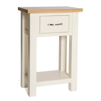 An Image of Lexington Wooden Console Table In Ivory With 1 Drawer