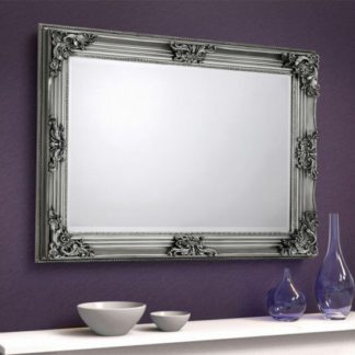 An Image of Rococo Wall Bedroom Mirror In Pewter