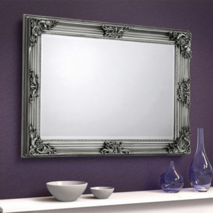 8c61d4073c2070293e706d70f1f3f2d91c65c65e90a8087b3f235b7811be58d8.jpg An Image of Rococo Wall Bedroom Mirror In Pewter