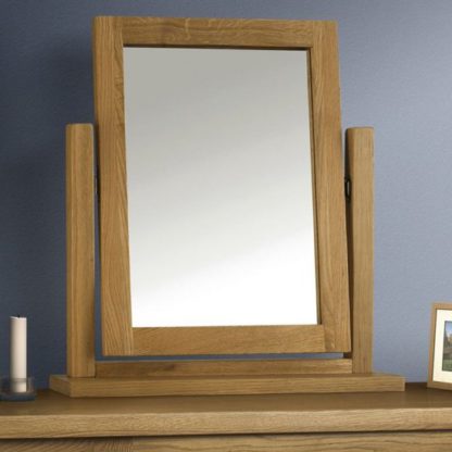 An Image of Marlborough Dressing Table Mirror With Waxed Oak Frame