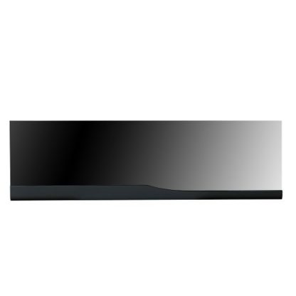 An Image of Merida Wall Mirror Rectangular In Black High Gloss