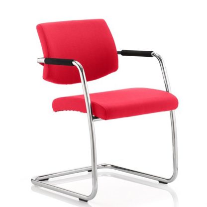 An Image of Marisa Office Chair In Cherry With Cantilever Frame