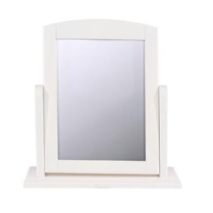 8d9c12d5818a174e30cf386f3ef960dacb6e303d156f10a4947a7f97f6574e77.jpg An Image of Caithness Single Dressing Mirror With White Frame