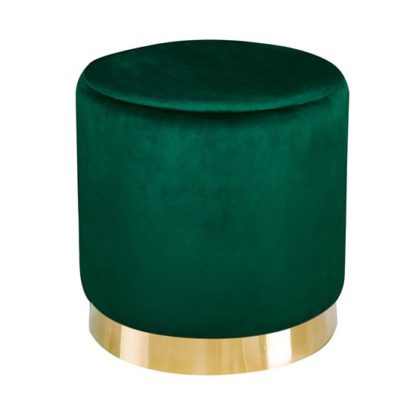 8e76a0209613c5eccb5172051549a4a5a0054bb024751e03ea97eb95b59baa4c.jpg An Image of Lara Velvet Pouffe In Forest Green