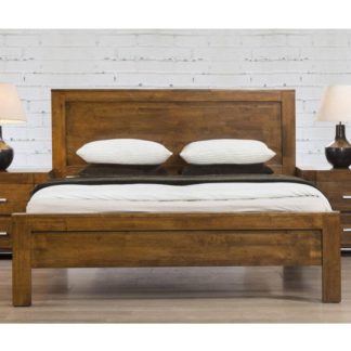 An Image of California Wooden Double Bed In Rustic Oak