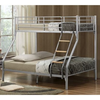 9163a73e5a9037d8c87a8d2195dc5967da33b8f2244add0c93740d2d3960b8ab.jpg An Image of Regency Children Metal Bunk Bed In Silver