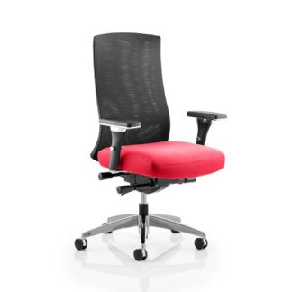 An Image of Scarlet Home Office Chair In Cherry With Castors