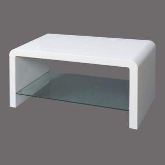 An Image of Norset Modern Coffee Table Rectangular In White Gloss