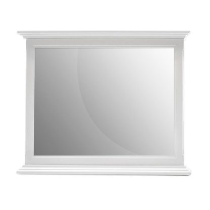 An Image of Boody Wooden Bedroom Mirror In White Pained Finish