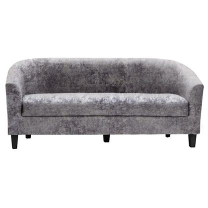 944347efb9e8846823c4850da6ba2e4c23d804ea2edf41e257e8fbbb82418e12.jpg An Image of Leporis Crushed Velvet 3 Seater Sofa In Silver