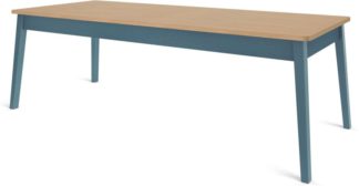 An Image of Custom MADE Harrison Shaker 10 Seat Dining Table, Oak and Teal