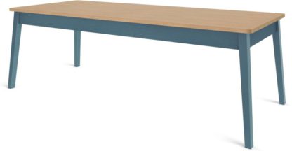96efe14d887bbe794e9c76f47bb75c7dfec2377f326931c715669ca308f64abd.jpg An Image of Custom MADE Harrison Shaker 10 Seat Dining Table, Oak and Teal