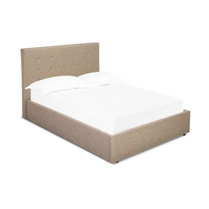97bcc7463d52d102c816a241882a6ccfb03373b85aa50d89332bd6a708dd0703.jpg An Image of Lucca Plus Fabric Double Bed In Beige