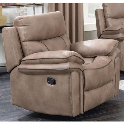 An Image of Rasalas Fabric Lounge Chaise Armchair In Sahara