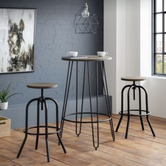 An Image of Spitfire Industrial Bar Stool In Mocha Elm