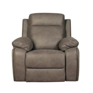 An Image of Denton Contemporary Fabric Recliner Sofa Chair In Grey
