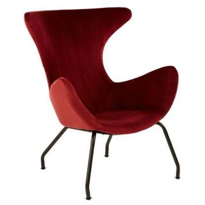 99e71544e894d68a746054f3c8855b297227d76a267e93459ed9d23c7a302ec0.jpg An Image of Giausar Metal Legs Chair In Red Fabric