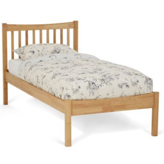 An Image of Alice Hevea Wooden Single Bed In Honey Oak