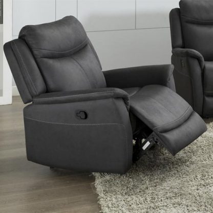 An Image of Arizona Fabric Fixed Armchair In Slate