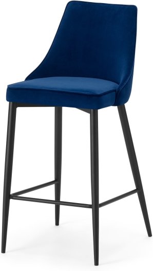 An Image of Julietta Barstool, Electric Blue Velvet