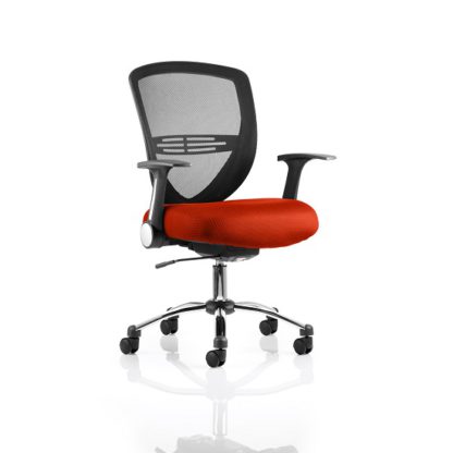 9bf89dae7e1d88e7f75c565c7f6f3441c48ef90760469bae87c835269d0d2a19.jpg An Image of Avram Home Office Chair In Pimento With Castors