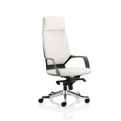 An Image of Wafford Office Chair In White With Nylon Fixed Armrest