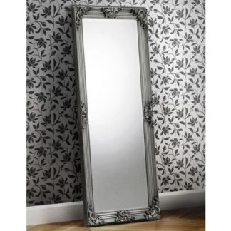 An Image of Rococo Lean to Dressing Mirror In Pewter