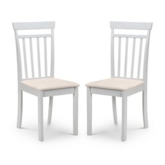 An Image of Coast Pebble Wooden Dining Chair In Pair