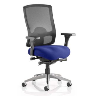 An Image of Regent Office Chair With Stevia Blue Seat And Arms