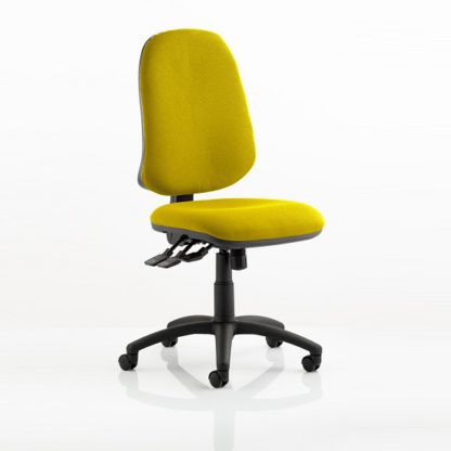 An Image of Olson Home Office Chair In Yellow With Castors