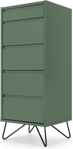 An Image of Elona Vanity Chest of Drawers, Fern Green & Black