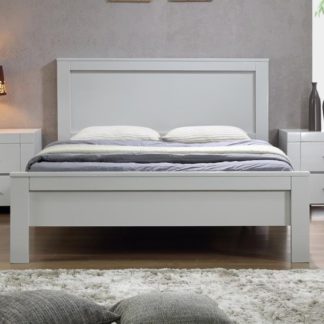 An Image of California Wooden King Size Bed In Grey