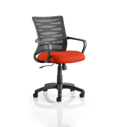An Image of Eclipse Home Office Chair In Pimento With Castors