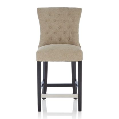 An Image of Marlon Bar Stool In Sage Fabric With Black Legs