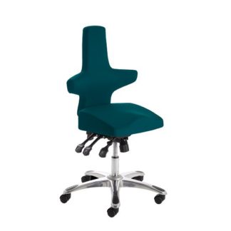 An Image of Stacy Home Office Chair In Kingfisher With Chrome Base