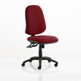 An Image of Olson Home Office Chair In Chilli With Castors