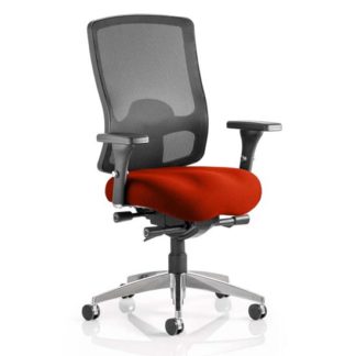 An Image of Regent Office Chair With Tabasco Red Seat And Arms