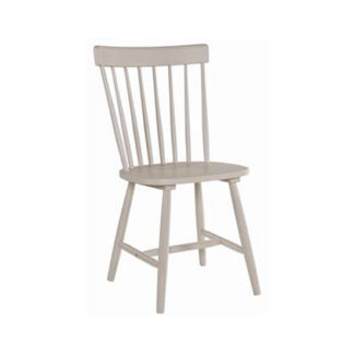 An Image of Rotanev Wooden Dining Chair In Stone Grey