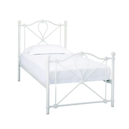 a7f452689d5e8528be01082f11f86a04c5d1990afddb9f414c754dee118ee422.jpg An Image of Bronte Metal Single Bed In White