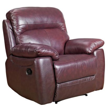 a8583cffec2416cf1a766ae9fd5b2ba9d64fbcda7b3a89edcf041b3c67bda6d9.jpg An Image of Aston Leather Recliner Sofa Chair In Chestnut