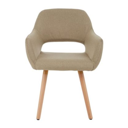 An Image of Porrima Rubberwood Dining Chair In Natural