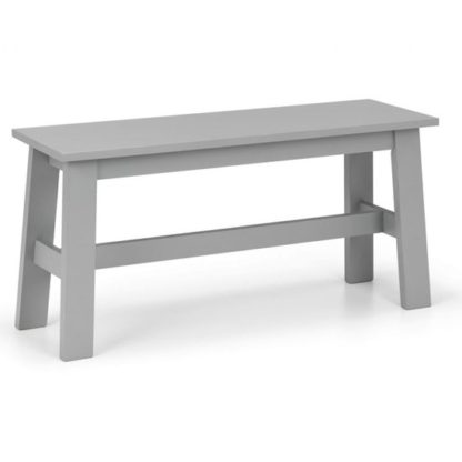 An Image of Kobe Wooden Dining Bench In Lunar Grey