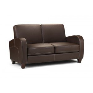 An Image of Viva Sofa Bed in Chestnut Faux Leather