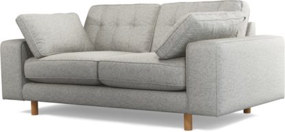 An Image of Content by Terence Conran Tobias, 2 Seater Sofa, Textured Weave Grey, Light Wood Leg