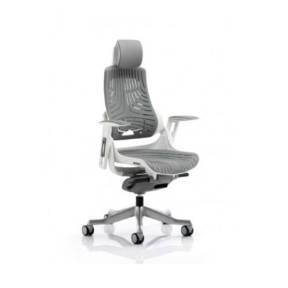 An Image of Zeta Executive Office Chair In Elastomer Grey