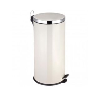 An Image of 30Ltr Pedal Stainless Steel Bin In Cream Finish