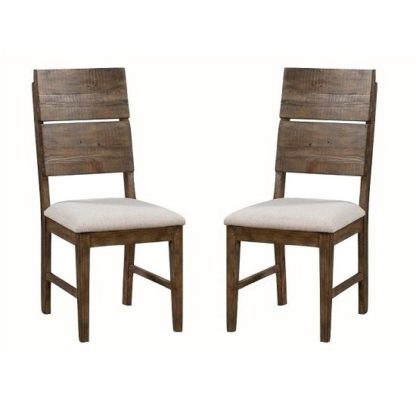 An Image of Sevilla Wooden Dining Chair In Dark Pine In A Pair