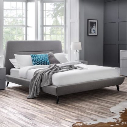 b19aa824e6ff7e91b954024630f8d99ebbaad2c8533ade34d1f18fde8f5b9352.jpg An Image of Kyoto Linen Framed King Size Bed In Grey